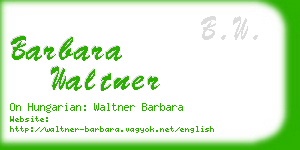 barbara waltner business card